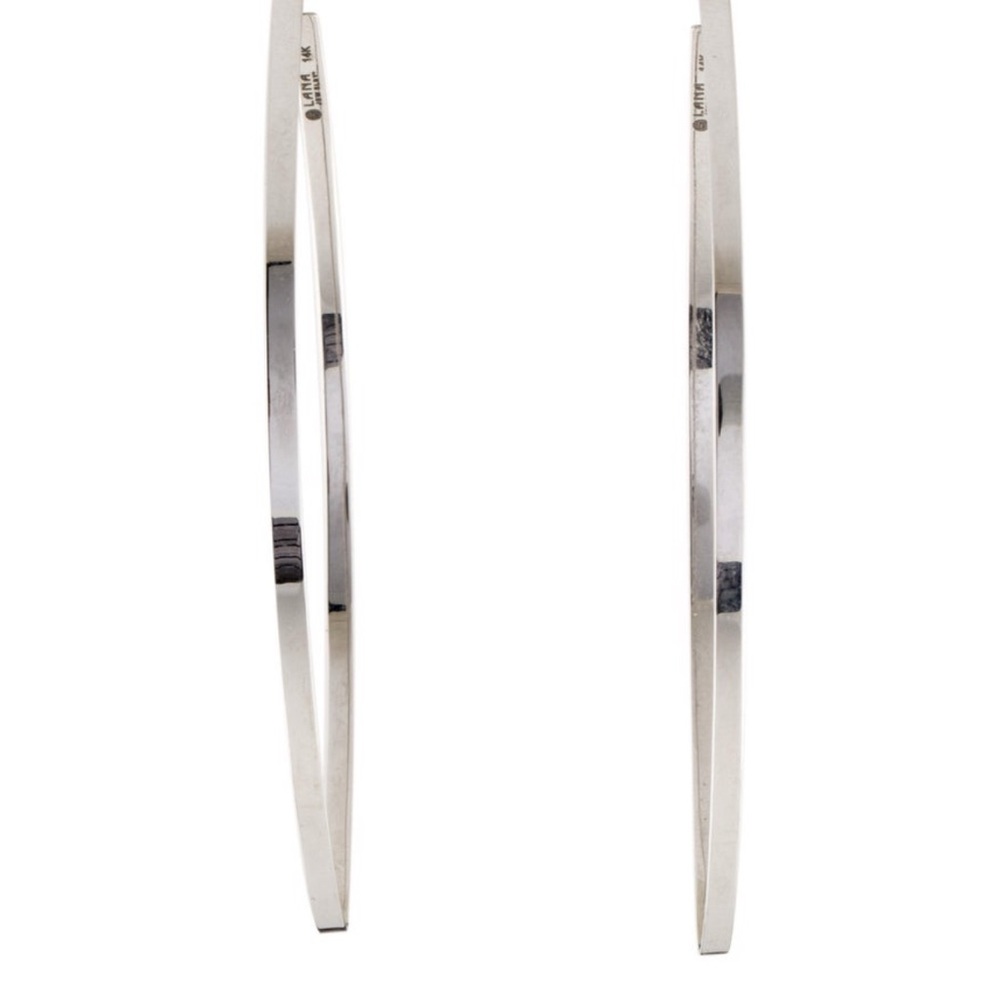 Lana Jewelry Blake 14k White Gold Hoop Earrings - Picture 3 of 4